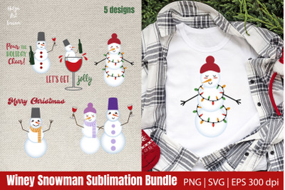 Winey Snowman Sublimation Bundle