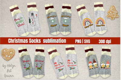 Christmas Socks Sublimation Bundle