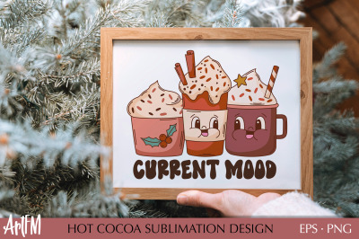 Hot Chocolate Sublimation Print | Hot Cocoa Mugs PNG