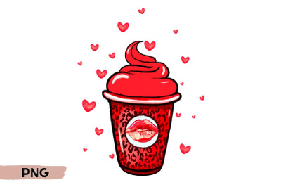 Valentine coffee lover PNG