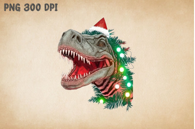 T-Rex Dinosaur Happy Xmas Sublimation