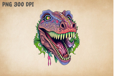 Hippie T-Rex Dinosaur