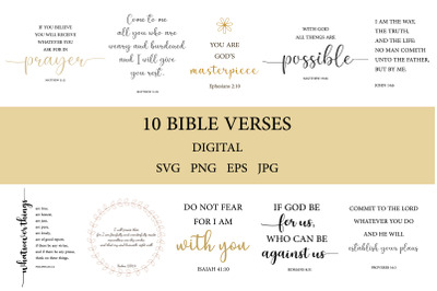 1O Encouraging Bible Verses SVG, Bible Verses Bundle