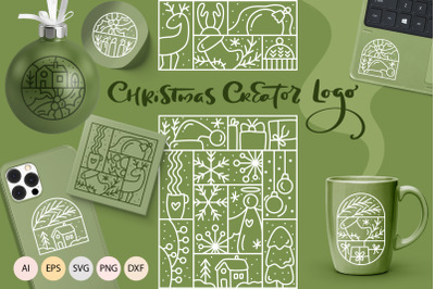 Christmas Creator Logo Vector SVG