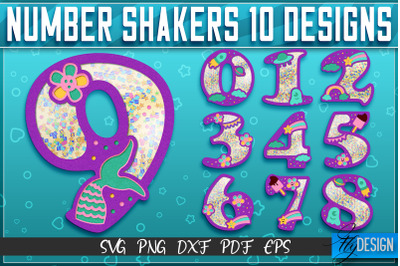 Number Shakers SVG | Happy Birthday Paper Cut Design | Confetti SVG