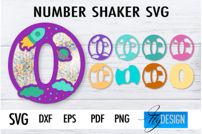 Number Shakers SVG | Happy Birthday Paper Cut Design | Confetti SVG