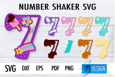 Number Shakers SVG | Happy Birthday Paper Cut Design | Confetti SVG