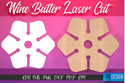 Wine Butler Laser Cut SVG | Wine Holder SVG Design | CNC Files