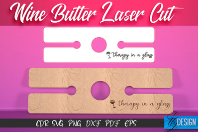 Wine Butler Laser Cut SVG | Wine Holder SVG Design | CNC Files