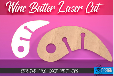 Wine Butler Laser Cut SVG | Wine Holder SVG Design | CNC Files