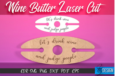 Wine Butler Laser Cut SVG | Wine Holder SVG Design | CNC Files