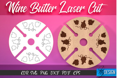 Wine Butler Laser Cut SVG | Wine Holder SVG Design | CNC Files