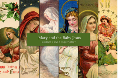 Vintage Mary &amp; Jesus Christmas Cards