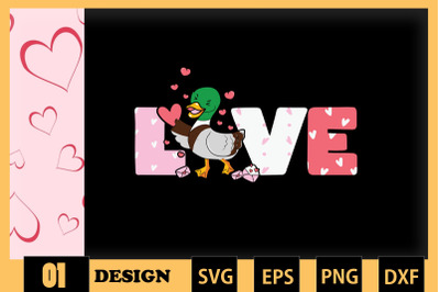 LOVE Duck Farm Valentine