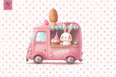 Bunny Riding Ice Cream Vans Valentine