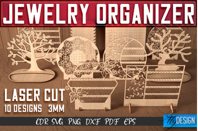 Jewelry Organizer Laser Cut SVG | Accessories Holder SVG Design | CNC