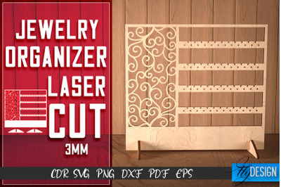 Jewelry Organizer Laser Cut SVG | Accessories Holder SVG Design | CNC