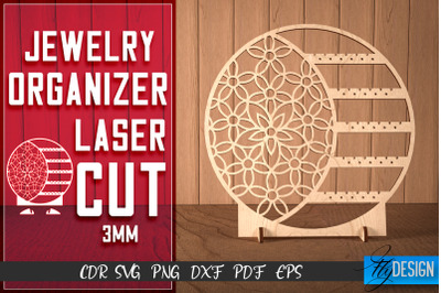 Jewelry Organizer Laser Cut SVG | Accessories Holder SVG Design | CNC