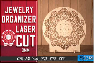 Jewelry Organizer Laser Cut SVG | Accessories Holder SVG Design | CNC