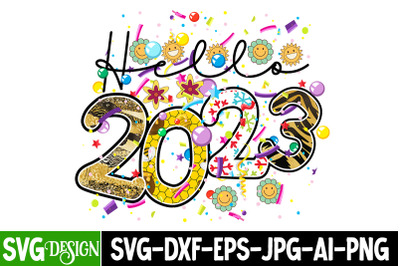 Hello New Year Sublimation Design , Hello New Year PNG