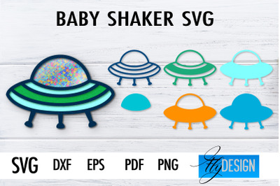 Baby Shakers SVG | Baby Paper Cut Design | Confetti SVG