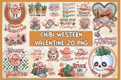 Pastel Western Valentine Bundle PNG