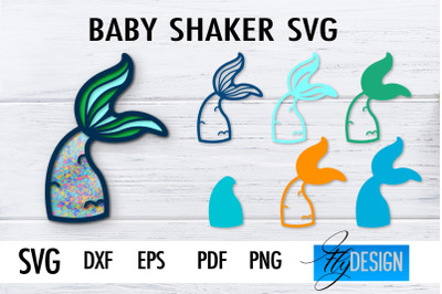 Baby Shakers SVG | Baby Paper Cut Design | Confetti SVG