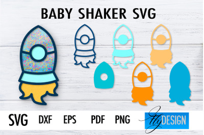 Baby Shakers SVG | Baby Paper Cut Design | Confetti SVG