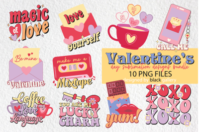 Retro Valentines Day Sublimation Bundle