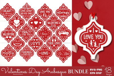 Valentines Arabesque SVG Bundle