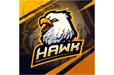 Hawk esport mascot logo design