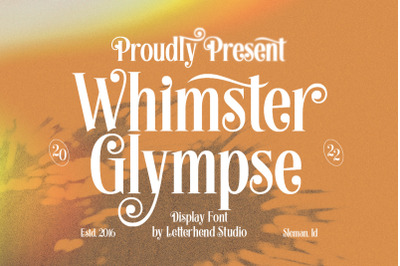 Whimster Glimpse - Display Font