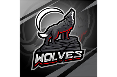 Wolves esport mascot logo design