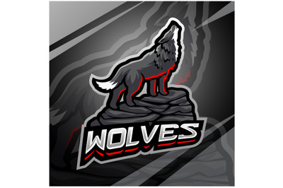 Wolves esport mascot logo design