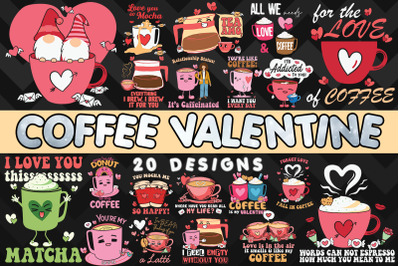 Coffee Valentine Bundle SVG 20 designs