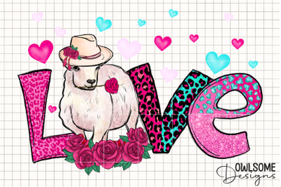 Sheep Love Valentine PNG Sublimation