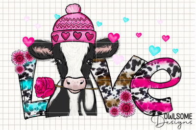 Cow Love Valentine PNG Sublimation