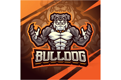 Bulldog fighter mascot logo design