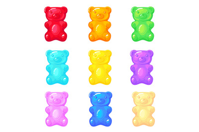 Jelly gummy bears. Fruit candy for baby, sugar marmalade for kids, swe