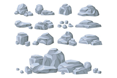 Rock stones pile. Natural stone texture, mineral block mountain cliff,