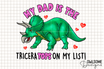 My Dad Is The Tricera Tops Valentine PNG