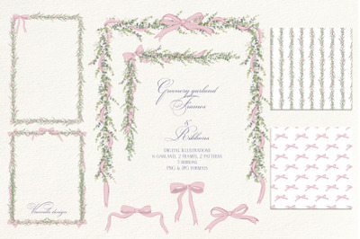 Greenery Garlands Borders and Frames