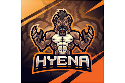 Hyena fighter esport mascot logo design