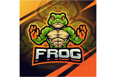 Frog fighter esport logo design