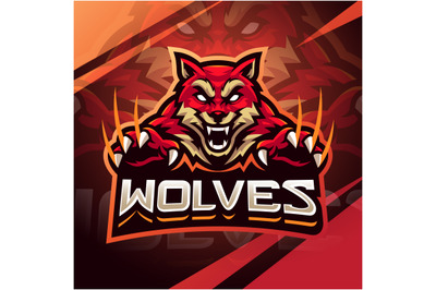 Wolves esport mascot logo design