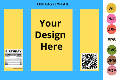 Chip Bag Blank Template