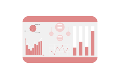 Dashboard chart and graphic, business analytics info