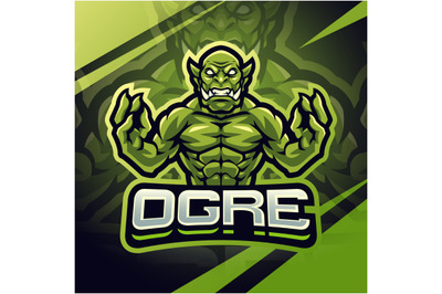 Ogre fighter esport mascot logo design