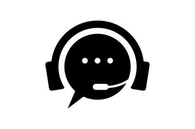 Support service for customer, call center helpline logo badge
