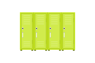 Lockers in dressing room for gym college or fitness center